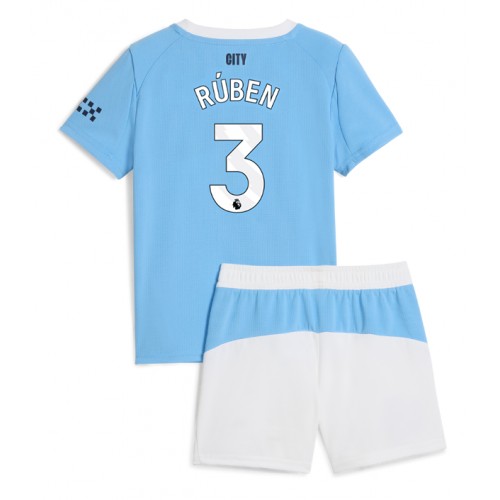Manchester City Ruben Dias #3 Hemmaställ Barn 2025-26 Kortärmad (+ Korta byxor) Manchester City Ruben Dias #3 Hemmaställ Barn 2025-26 Kortärmad (+ Korta byxor)